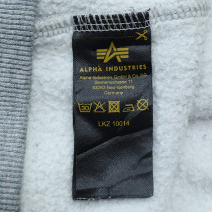 Alpha Industries Men's Grey NASA Crew Neck Sweatshirt Size S