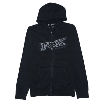 Fox Riders Company Men's Black Full Zip Hoodie Size L