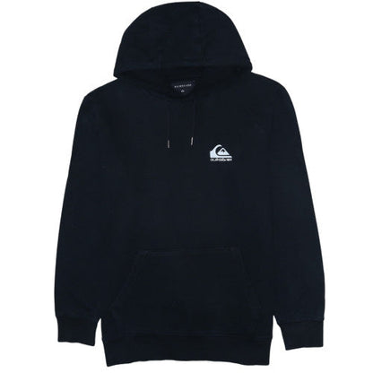 Quiksilver Womens Black Pullover Hoodie L Cotton Blend Logo Detail
