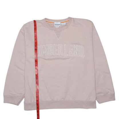 Timberland Womens Beige Cotton Blend Crew Neck Pullover Sweatshirt XL