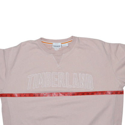 Timberland Womens Beige Cotton Blend Crew Neck Pullover Sweatshirt XL