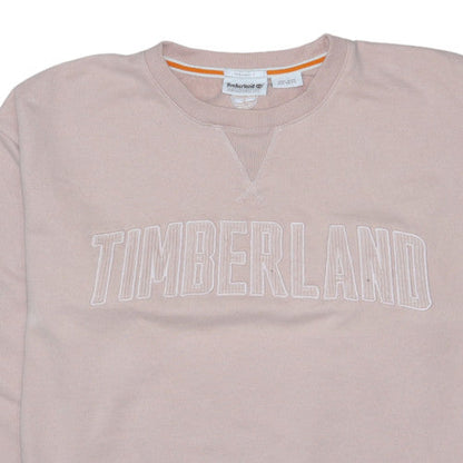 Timberland Womens Beige Cotton Blend Crew Neck Pullover Sweatshirt XL