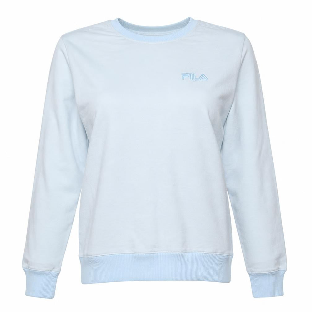 Fila Womens Light Blue Crew Neck Pullover Sweatshirt Size L