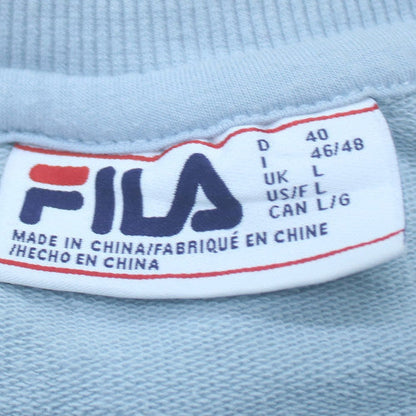 Fila Womens Light Blue Crew Neck Pullover Sweatshirt Size L