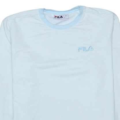 Fila Womens Light Blue Crew Neck Pullover Sweatshirt Size L