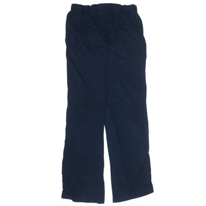 Nike Men's Blue Fleece Track Pants Size L Straight Leg Activewear