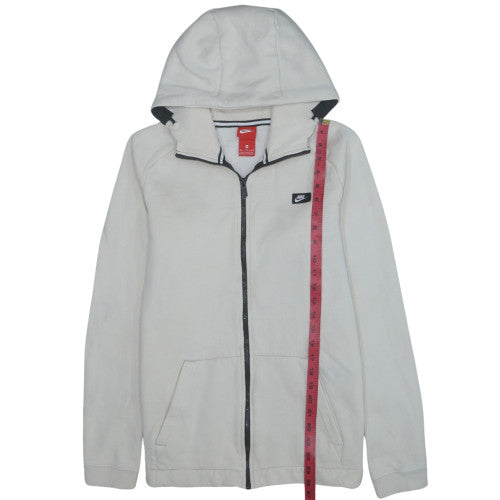 Nike Men's Beige Full Zip Fleece Hoodie Size M