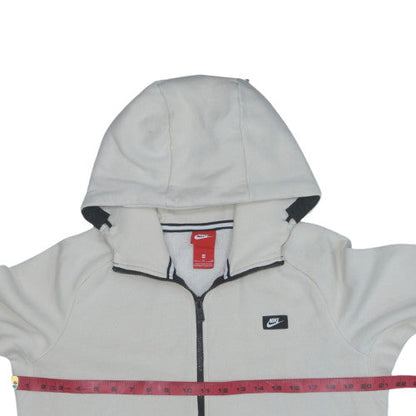 Nike Men's Beige Full Zip Fleece Hoodie Size M