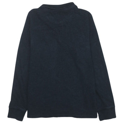 Timberland Men's Blue 1/4 Zip Cotton Fleece Sweatshirt Size L