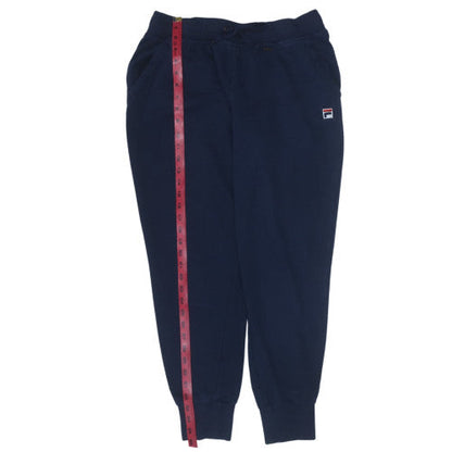 FILA Men's Blue Jogger Trousers L Regular Fit Fleece Activewear