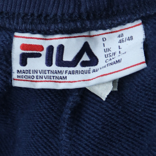 FILA Men's Blue Jogger Trousers L Regular Fit Fleece Activewear