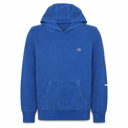 Champion Men’s Blue Pullover Hoodie L Logo Fleece Sweatshirt