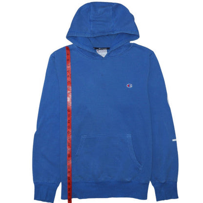 Champion Men’s Blue Pullover Hoodie L Logo Fleece Sweatshirt
