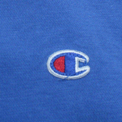 Champion Men’s Blue Pullover Hoodie L Logo Fleece Sweatshirt