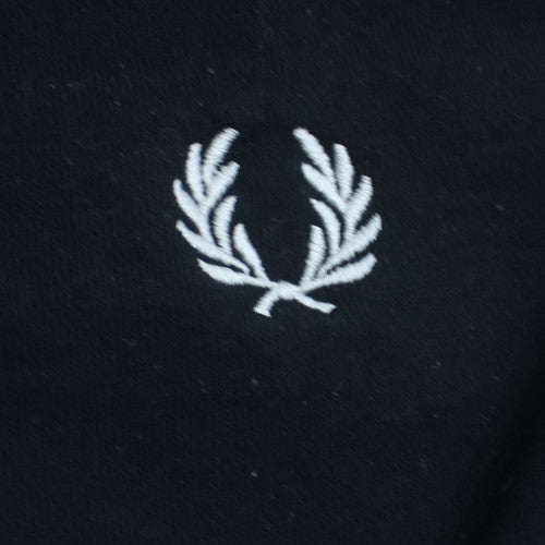 Fred Perry Men's Black Colourblock Crew Neck Sweatshirt L
