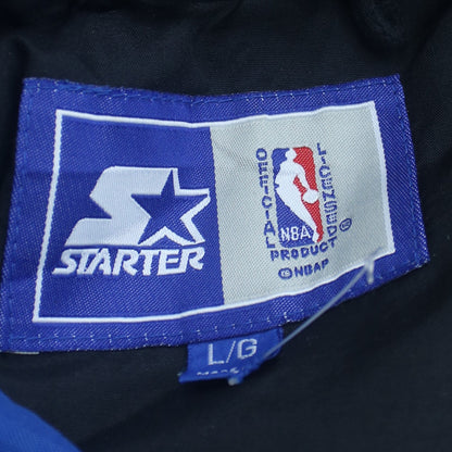 Starter Mens Blue Orlando Magic Hooded Puffer Jacket L 90s NBA Vintage