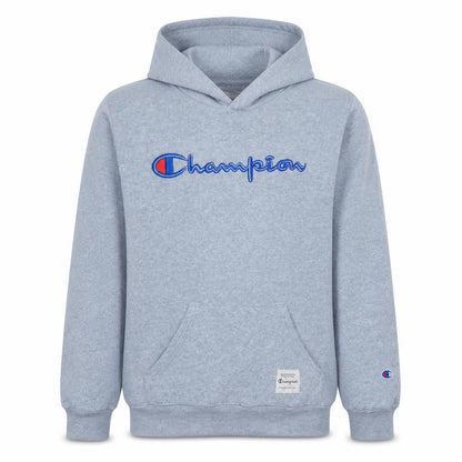 Champion Mens Grey Embroidered Hoodie Pullover M Regular Fit