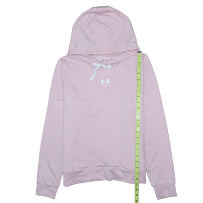 Under Armour Women Pink Small Pullover Hoodie Relaxed Fit Sportswear