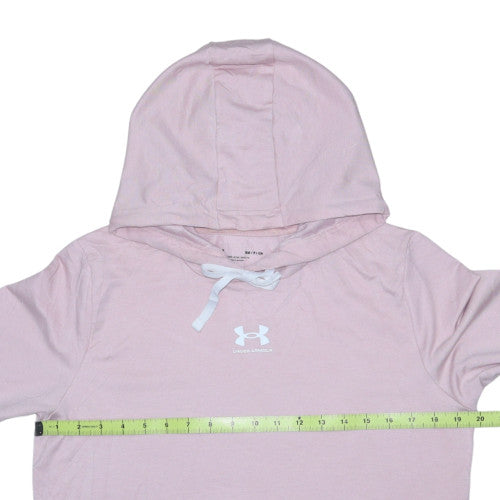 Under Armour Women Pink Small Pullover Hoodie Relaxed Fit Sportswear