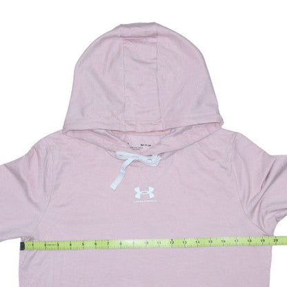 Under Armour Women Pink Small Pullover Hoodie Relaxed Fit Sportswear