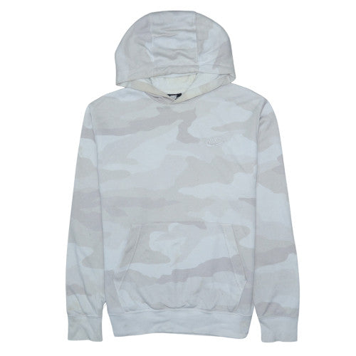 Nike Men's Beige Camouflage Pullover Hoodie M Regular Fit