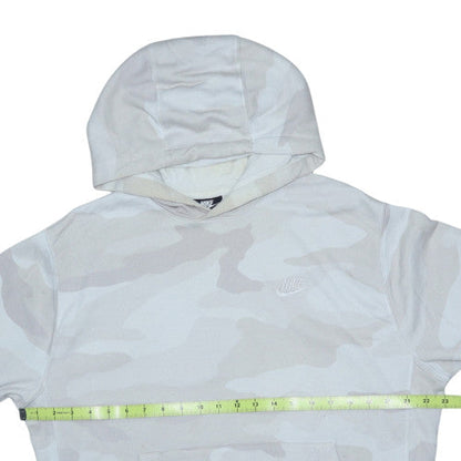 Nike Men's Beige Camouflage Pullover Hoodie M Regular Fit