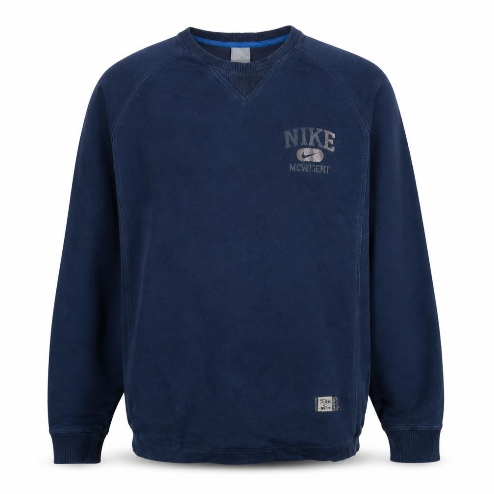 Nike Men's Navy Blue Crew Neck Sweatshirt XL Cotton Blend