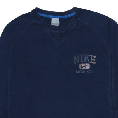 Nike Men's Navy Blue Crew Neck Sweatshirt XL Cotton Blend