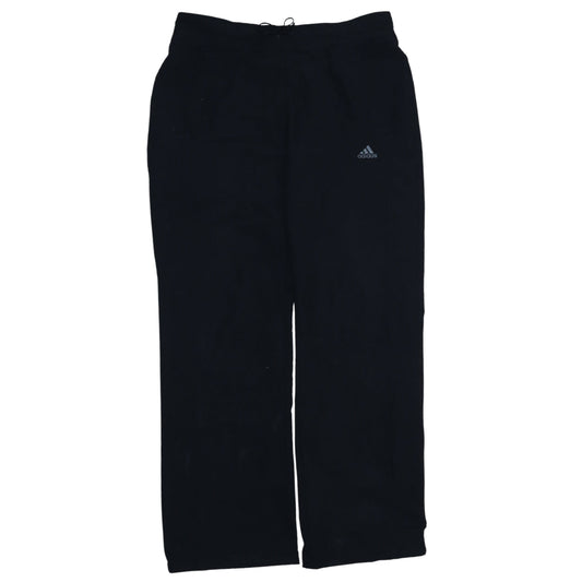 Adidas Women Black Size 12 Track Pants Straight Leg Sports Trousers