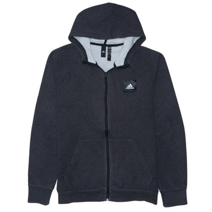 Adidas Men's Black Full Zip Hoodie Size M Regular Fit Sportswear