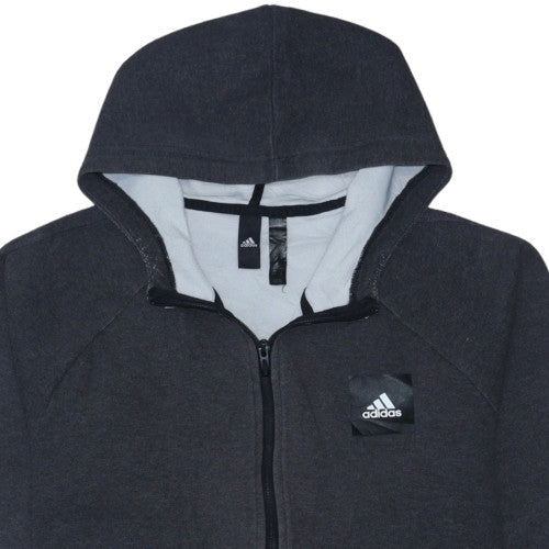 Adidas Men's Black Full Zip Hoodie Size M Regular Fit Sportswear