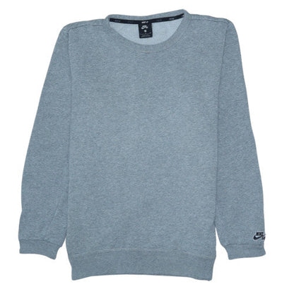 Nike SB Mens Grey Small Pullover Sweatshirt Crew Neck Fleece