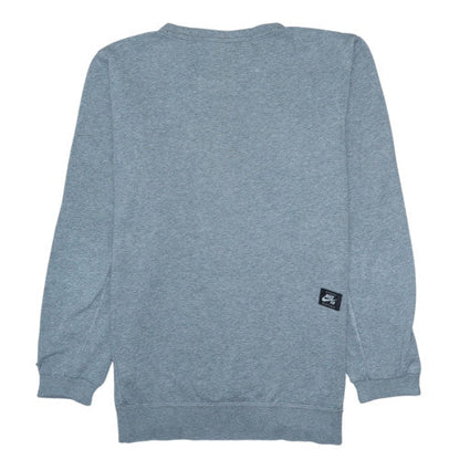 Nike SB Mens Grey Small Pullover Sweatshirt Crew Neck Fleece