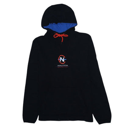 Nautica Competition Men's Black XL Pullover Hoodie with Embroidered Logo