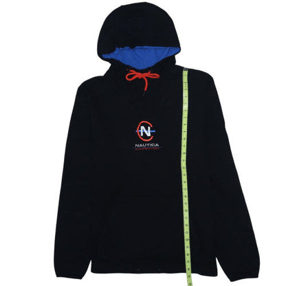 Nautica Competition Men's Black XL Pullover Hoodie with Embroidered Logo