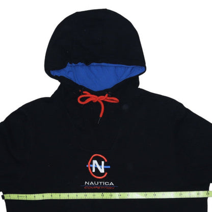 Nautica Competition Men's Black XL Pullover Hoodie with Embroidered Logo