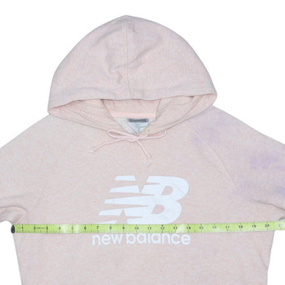 New Balance Womens Pink Pullover Hoodie Size 12 Cotton Blend