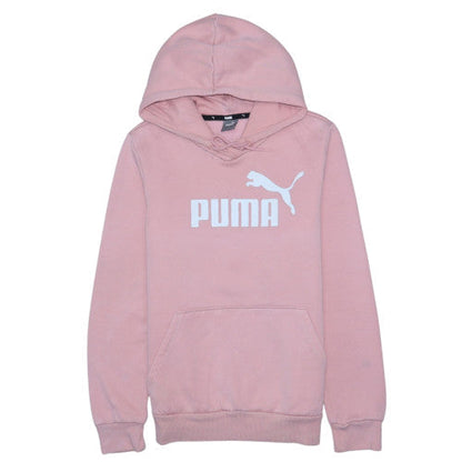 Puma Womens Pink Hoodie Small Pullover Hooded Sweatshirt