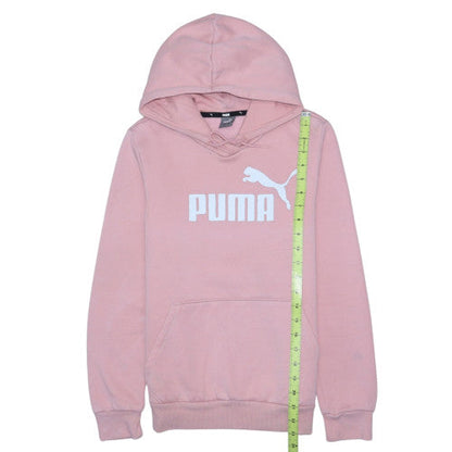 Puma Womens Pink Hoodie Small Pullover Hooded Sweatshirt