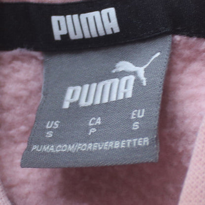 Puma Womens Pink Hoodie Small Pullover Hooded Sweatshirt