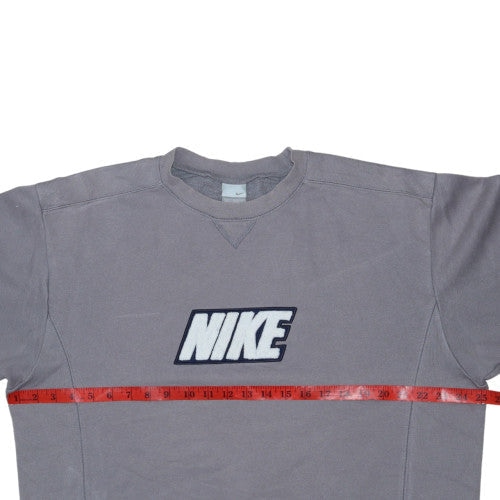 Nike Mens Grey Crew Neck Pullover Sweatshirt L Sports Fleece
