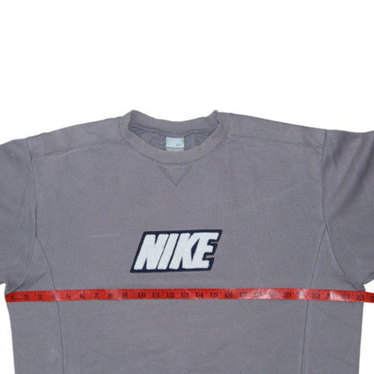 Nike Mens Grey Crew Neck Pullover Sweatshirt L Sports Fleece