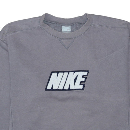 Nike Mens Grey Crew Neck Pullover Sweatshirt L Sports Fleece