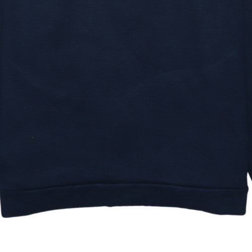 Hugo Boss Men’s Blue Collared Henley Sweatshirt XL Regular Fit