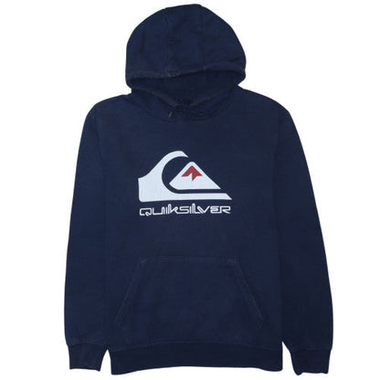 Quiksilver Mens Blue XL Pullover Hoodie Graphic Fleece Sweatshirt