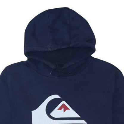 Quiksilver Mens Blue XL Pullover Hoodie Graphic Fleece Sweatshirt