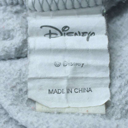 Disney Womens Grey Stitch Sweatshirt L 14/16 Crew Neck Pullover