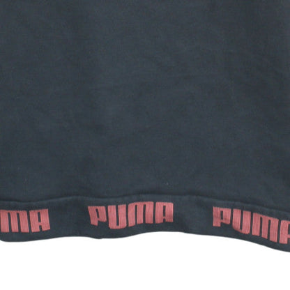 Puma Men's Black Manchester City Crew Neck Sweatshirt L Graphic Logo
