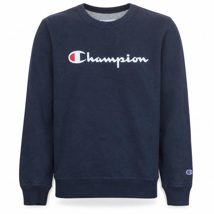 Champion Men's Blue Crew Neck Logo Sweatshirt Size S Regular Fit