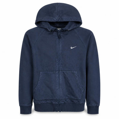 Nike Men's Navy Blue Full Zip Hoodie Small Cotton Blend